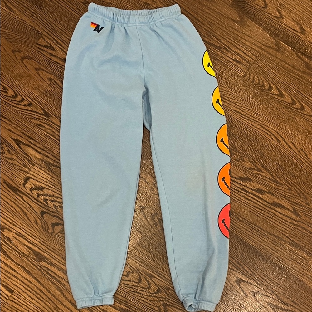 Aviator Nation Women’s Smiley Sunset sweatpants color Blue